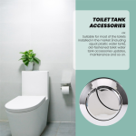 Set of double marine toilet accessories, flush valve, old-style single water tank fittings